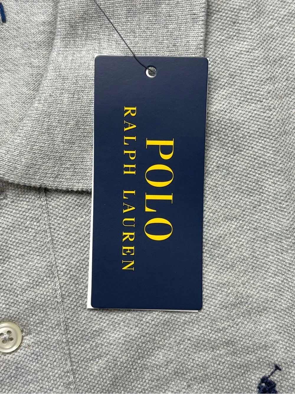 NWT Polo Ralph Lauren Boys L 14-16 Classic Fit Polo Shirt Heather Grey